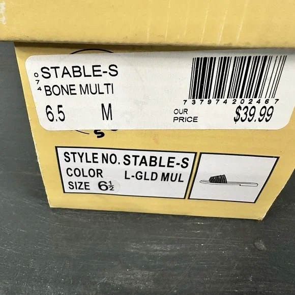 Soda Shoes Women Size 6.5 Flip Flops Sandals Bling Rhinestone Silver/Gold - Picture 5 of 5